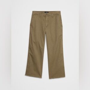 Wide-Leg High-Rise Cropped Chino Pants Campground